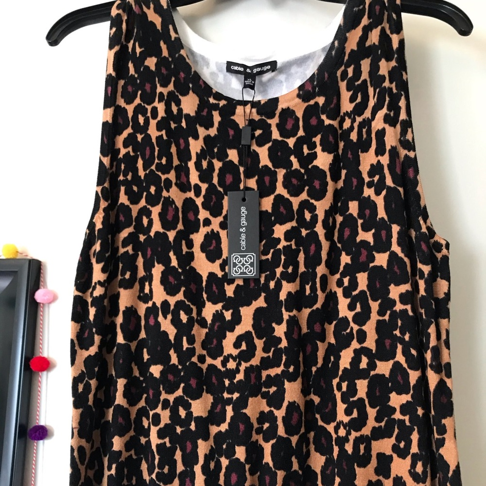 Leopard Knit Tank